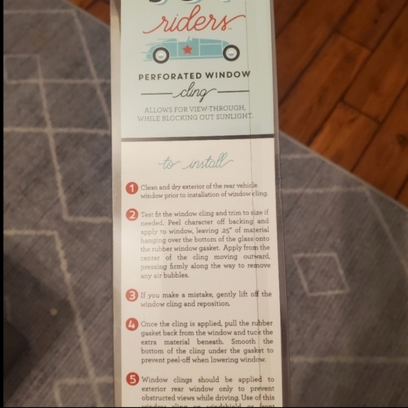 Joy Rider Santa Dog Window Cling - Picture 3 of 4